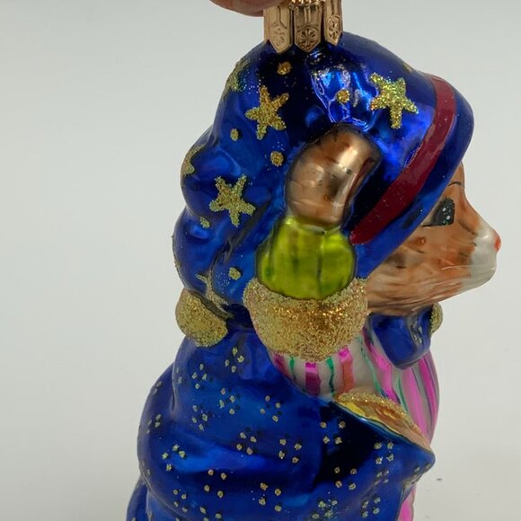 Vintage Christopher Radko Mouse Magic Merlin Glass Retired Christmas Ornament - Picture 3 of 6